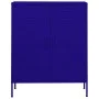 Armario de almacenamiento acero azul marino 80x35x101,5 cm de vidaXL, Taquillas y armarios de almacenamiento - Ref: Foro24-33...