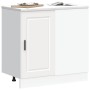 Mueble bajo de cocina Porto madera contrachapada blanca