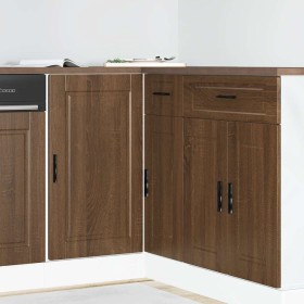 Mueble bajo de cocina porto roble marrón madera reconstituida