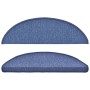 Alfombrillas para escaleras 15 unidades 56x17x3 cm Azul