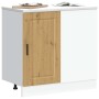 Mueble bajo de cocina porto roble artesano madera reconstituida