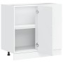 Mueble bajo de cocina Lucca madera contrachapada blanca