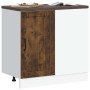 Mueble bajo de cocina Lucca madera contrachapada roble ahumado