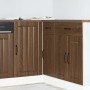 Mueble bajo de cocina Lucca madera contrachapada roble marrón