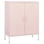 Armario de almacenamiento acero rosa 80x35x101,5 cm de vidaXL, Taquillas y armarios de almacenamiento - Ref: Foro24-336166, P...