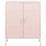 Armario de almacenamiento acero rosa 80x35x101,5 cm de vidaXL, Taquillas y armarios de almacenamiento - Ref: Foro24-336166, P...