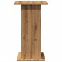 Mesa alta bar con almacenaje madera roble artisian 60x60x102 cm