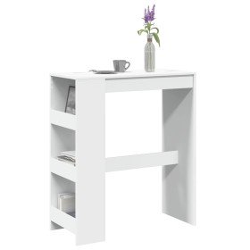 Mesa alta con estantes madera ingeniería 90x40x103,5 cm en Mesas de cocina y de comedor | Comprar online en Foro24