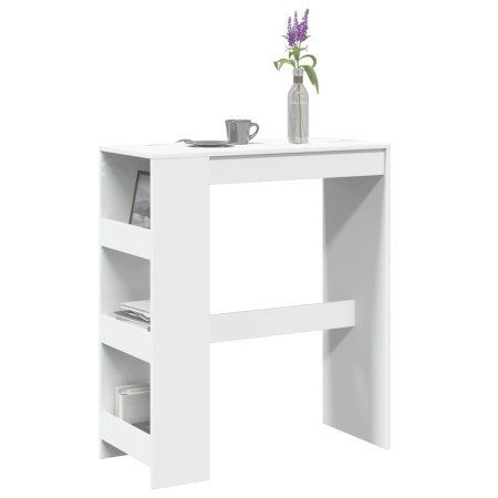Mesa alta con estantes madera ingeniería 90x40x103,5 cm en Mesas de cocina y de comedor | Comprar online en Foro24