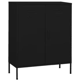Black steel storage cabinet 80x35x101.5 cm by vidaXL, Lockers and storage cabinets - Ref: Foro24-336169, Price: 147,67 €, Dis...