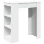 Mesa alta con estantes madera ingeniería blanca 95x47x103,5 cm en Mesas de cocina y de comedor | Comprar online en Foro24