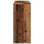 Mesa bar con estante madera envejecida 124x46x103,5 cm