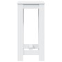 Mesa alta de bar madera de ingeniería blanca 51x50x103,5 cm