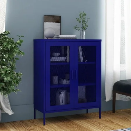 Navy blue steel storage cabinet 80x35x101.5 cm by vidaXL, Lockers and storage cabinets - Ref: Foro24-336172, Price: 150,37 €,...