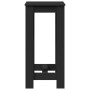 Mesa alta de bar madera de ingeniería negra 51x50x103,5 cm