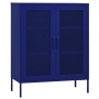 Armario de almacenamiento acero azul marino 80x35x101,5 cm de vidaXL, Taquillas y armarios de almacenamiento - Ref: Foro24-33...