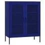 Armario de almacenamiento acero azul marino 80x35x101,5 cm de vidaXL, Taquillas y armarios de almacenamiento - Ref: Foro24-33...