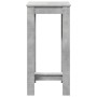 Mesa alta de bar madera ingeniería gris hormigón 51x50x103,5 cm
