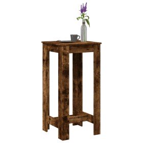Mesa alta de bar madera ingeniería roble ahumado 51x50x103,5 cm en Mesas de cocina y de comedor | Comprar online en Foro24