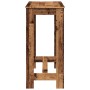 Mesa alta de bar madera ingeniería envejecida 102x50x103,5 cm