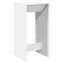 Mesa alta de bar madera de ingeniería blanca 51x50x103,5 cm