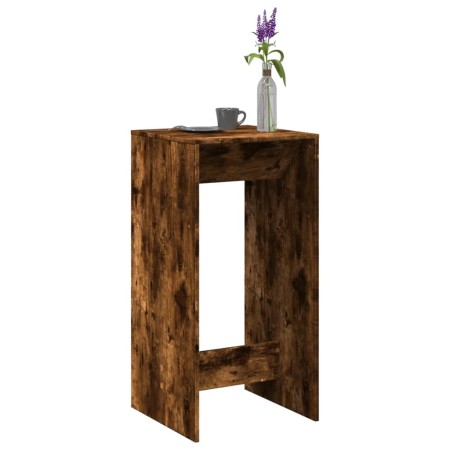 Mesa alta de bar madera ingeniería roble ahumado 51x50x103,5 cm en Mesas de cocina y de comedor | Comprar online en Foro24