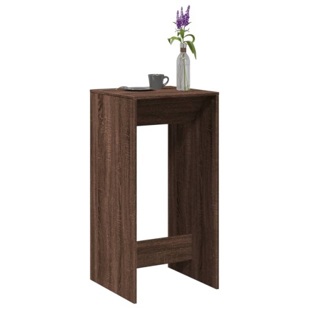 Mesa alta de bar madera ingeniería marrón roble 51x50x103,5 cm en Mesas de cocina y de comedor | Comprar online en Foro24