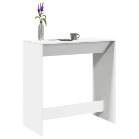 Mesa alta de bar madera ingeniería blanca 102x50x103,5 cm en Mesas de cocina y de comedor | Comprar online en Foro24