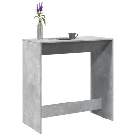 Mesa alta de bar madera ingeniería gris hormigón 102x50x103,5cm en Mesas de cocina y de comedor | Comprar online en Foro24