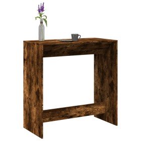 Mesa alta de bar madera ingeniería roble ahumado 102x50x103,5cm en Mesas de cocina y de comedor | Comprar online en Foro24