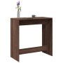 Mesa alta de bar madera ingeniería marrón roble 102x50x103,5 cm