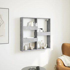Armario de pared madera ingeniería gris hormigón 80x15x80 cm en Estantes y estanterías | Comprar online en Foro24
