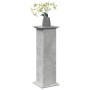 Pedestal expositor con almacenaje gris hormigón 31x30x90 cm