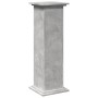 Pedestal expositor con almacenaje gris hormigón 31x30x90 cm