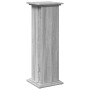Pedestal expositor con almacenaje gris Sonoma 31x30x90 cm