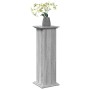 Pedestal expositor con almacenaje gris Sonoma 31x30x90 cm