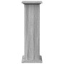 Pedestal expositor con almacenaje gris Sonoma 31x30x90 cm