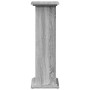 Pedestal expositor con almacenaje gris Sonoma 31x30x90 cm