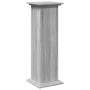 Pedestal expositor con almacenaje gris Sonoma 31x30x90 cm