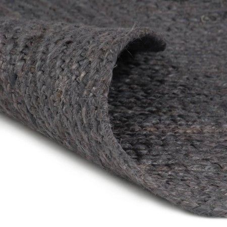 Dunkelgrauer runder handgewebter Juteteppich 240 cm von vidaXL, Teppiche - Ref: Foro24-343598, Preis: 171,41 €, Rabatt: %