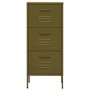 Armario de almacenamiento acero verde oliva 42,5x35x101,5 cm de vidaXL, Taquillas y armarios de almacenamiento - Ref: Foro24-...