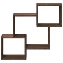 Mueble de pared madera de ingeniería marrón roble 78x18x71 cm