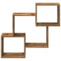Mueble de pared madera ingeniería madera envejecida 78x18x71 cm
