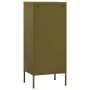 Armario de almacenamiento acero verde oliva 42,5x35x101,5 cm de vidaXL, Taquillas y armarios de almacenamiento - Ref: Foro24-...