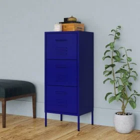 Navy blue steel storage cabinet 42.5x35x101.5 cm by vidaXL, Lockers and storage cabinets - Ref: Foro24-336181, Price: 122,78 ...