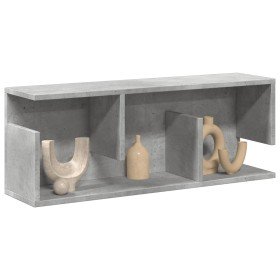 Armario de pared madera de ingeniería gris hormigón 80x20x30 cm en Estantes y estanterías | Comprar online en Foro24