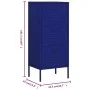 Navy blue steel storage cabinet 42.5x35x101.5 cm by vidaXL, Lockers and storage cabinets - Ref: Foro24-336181, Price: 124,74 ...