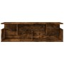 Armario de pared madera ingeniería roble ahumado 100x20x30 cm