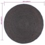 Alfombra de yute tejida a mano redonda gris oscuro 240 cm de vidaXL, Alfombras - Ref: Foro24-343598, Precio: 171,31 €, Descue...