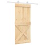 Sliding door with solid pine wood fittings 90x210 cm by vidaXL, Doors - Ref: Foro24-3203097, Price: 198,23 €, Discount: %